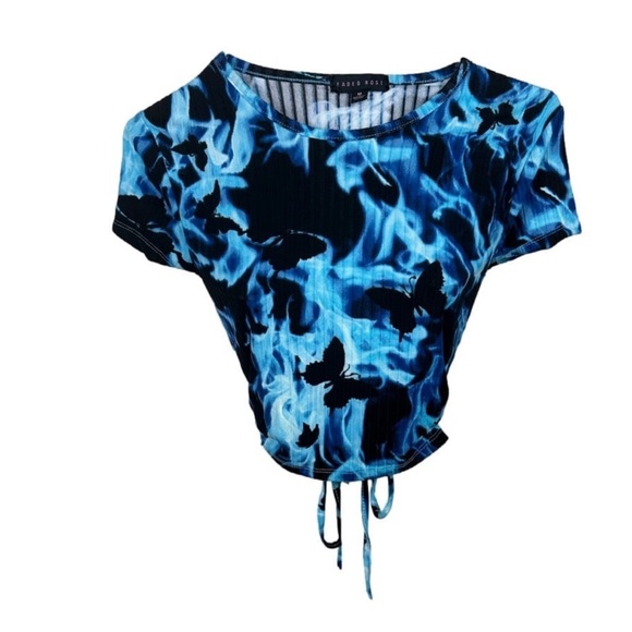 Tops - Blue Crop Top